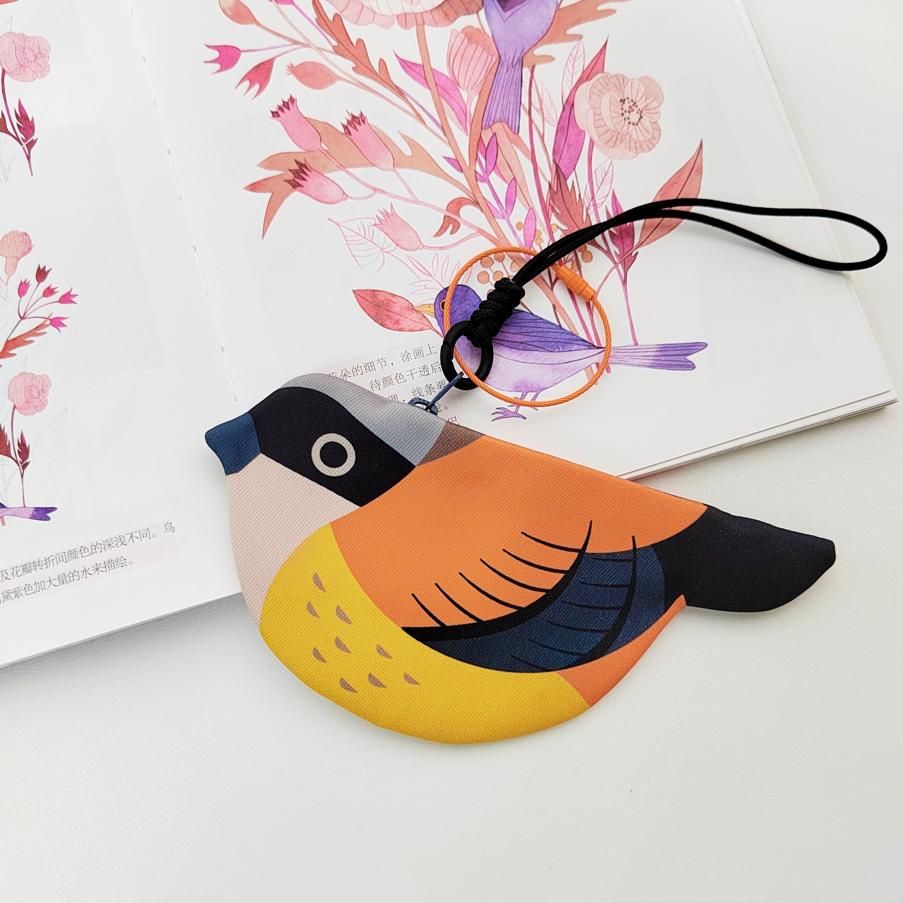 Shrike (Orange & Yellow) Zipper Coin Purse | NueShiny&PIPIZU