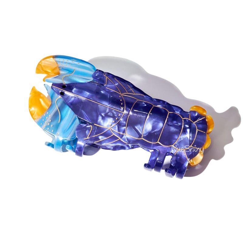 Jumbo France Blue Lobster Hair Claw Clips丨NueShiny