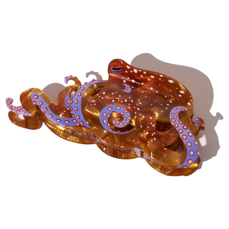 Jumbo Brown Octopus Hair Claw Clips | NueShiny