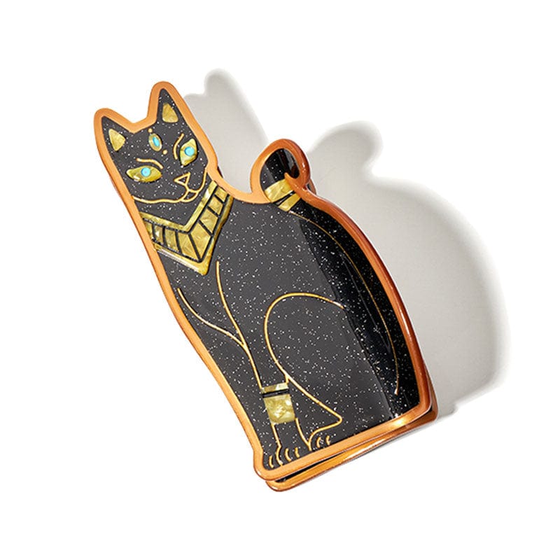 Jumbo Bastet the Black Cat Hair Claw Clips | NueShiny