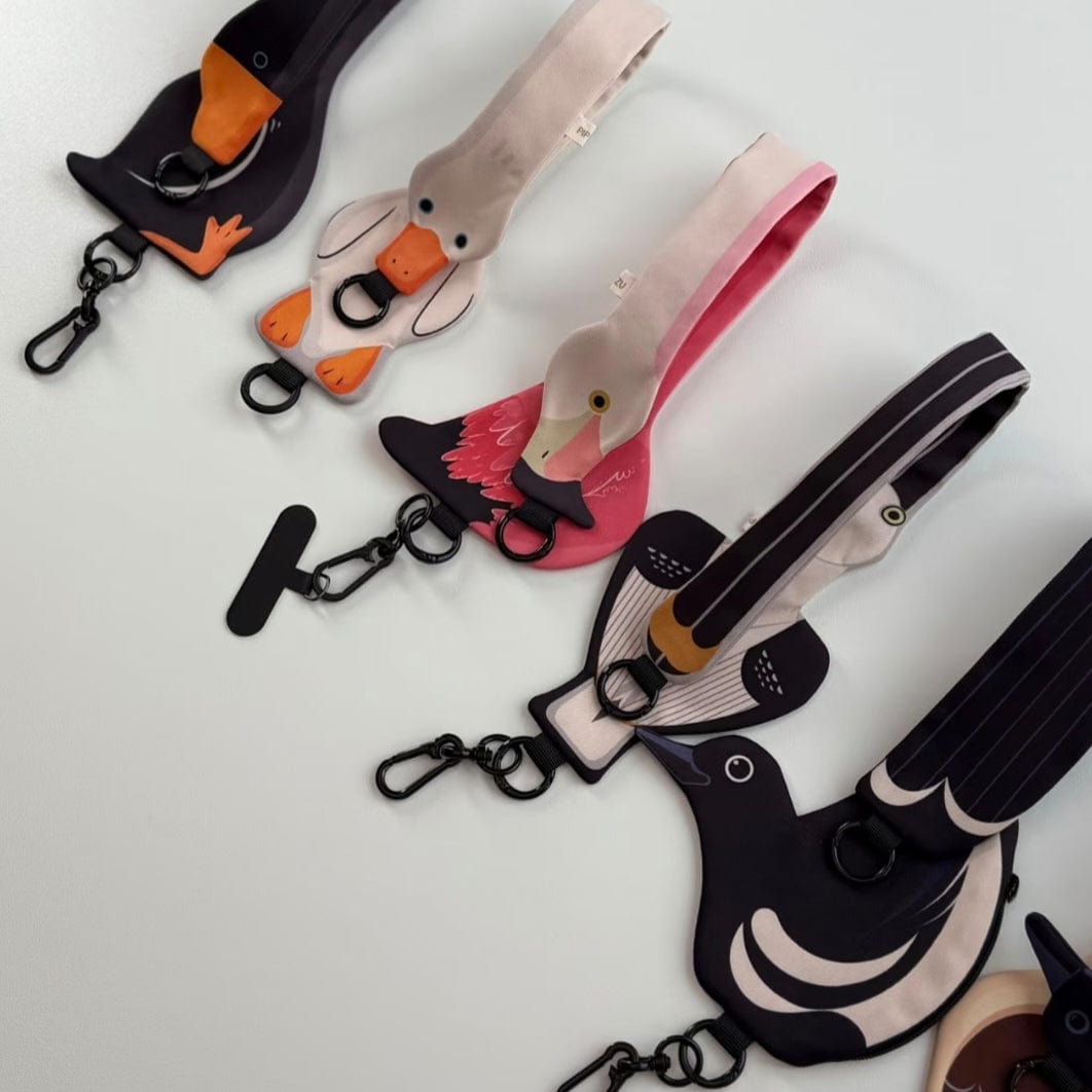 Dual-Sided Flamingo Wrist Strap | NueShiny & PIPIZU