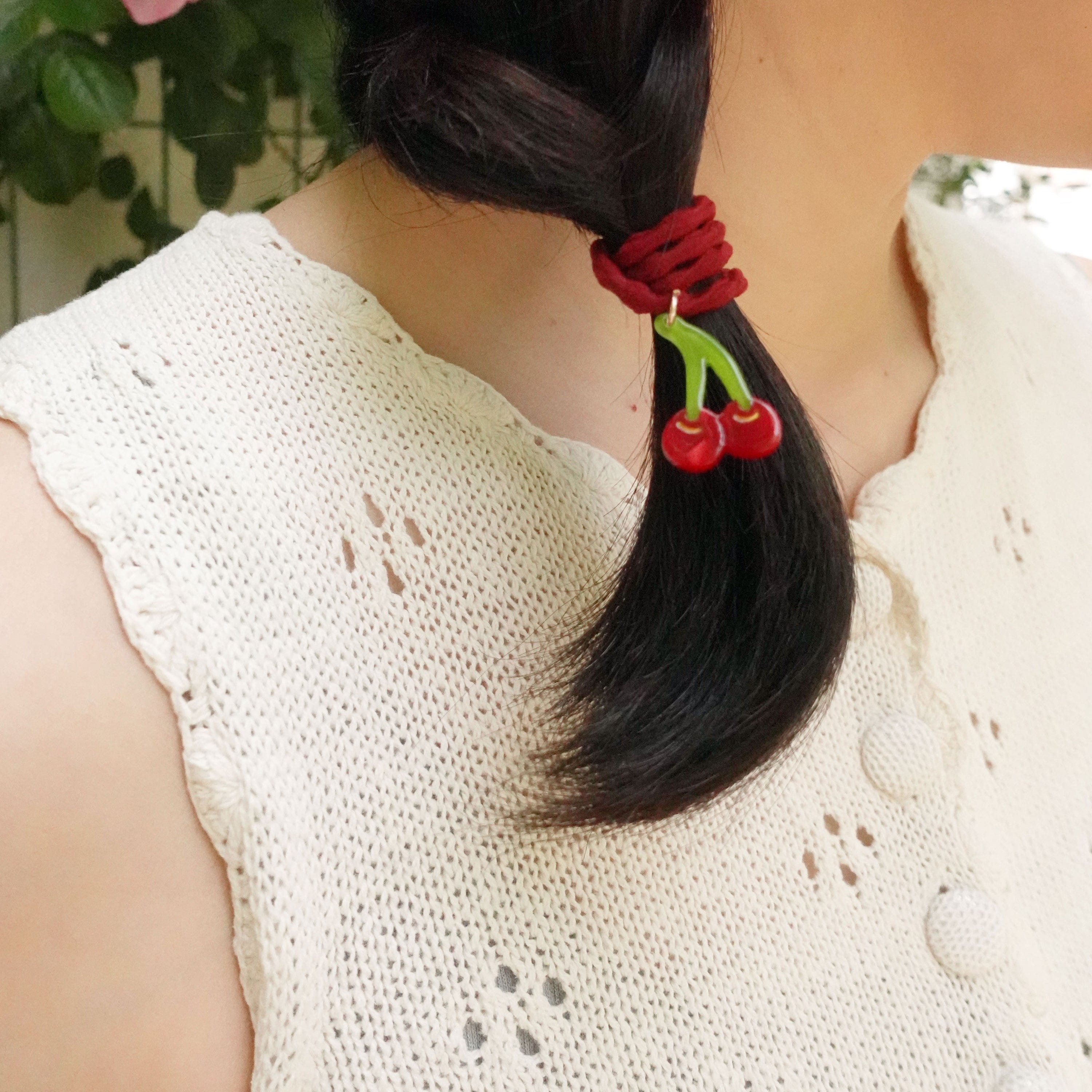 Cherry Hair Scrunchie  | NueShiny & CLOUDY YUJIE
