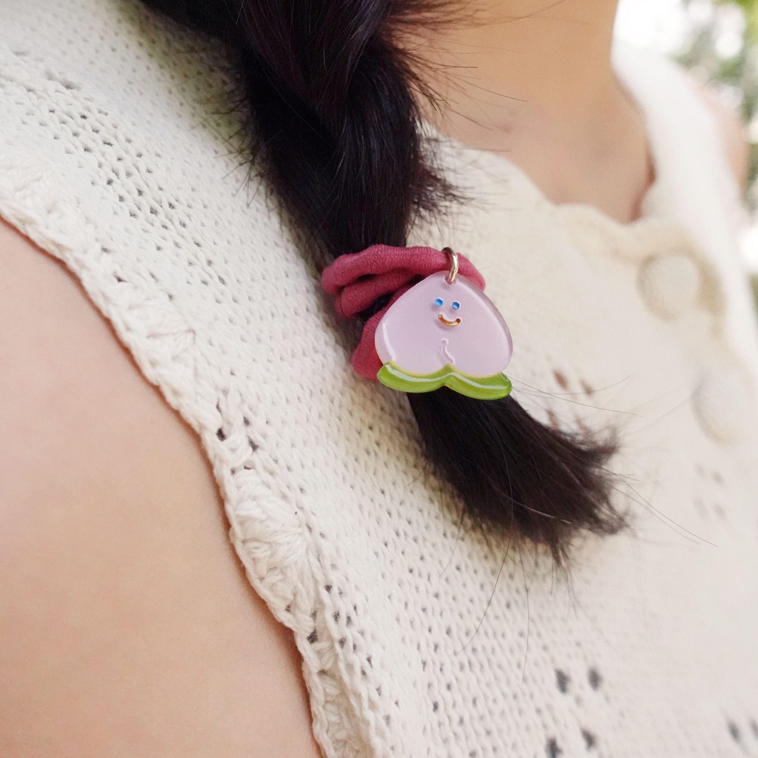 Peach Hair Scrunchie  | NueShiny & CLOUDY YUJIE
