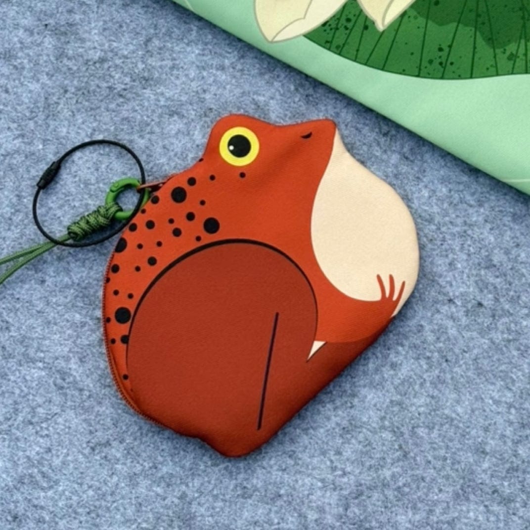 Green Frog & Money Frog Coin Purse with Strap | NueShiny & PIPIZU