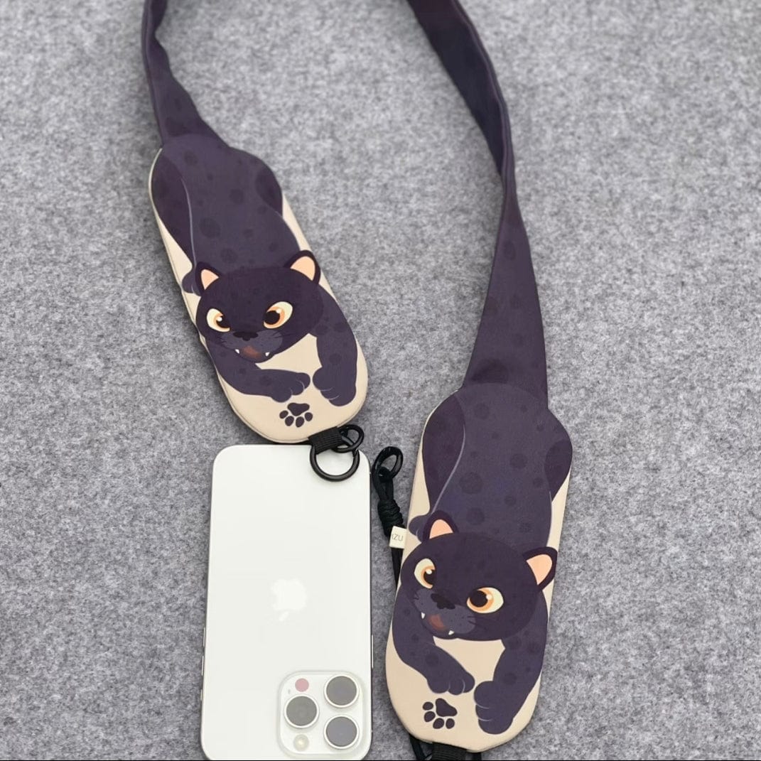 Black Panther Crossbody Phone Strap | NueShiny & PIPIZU