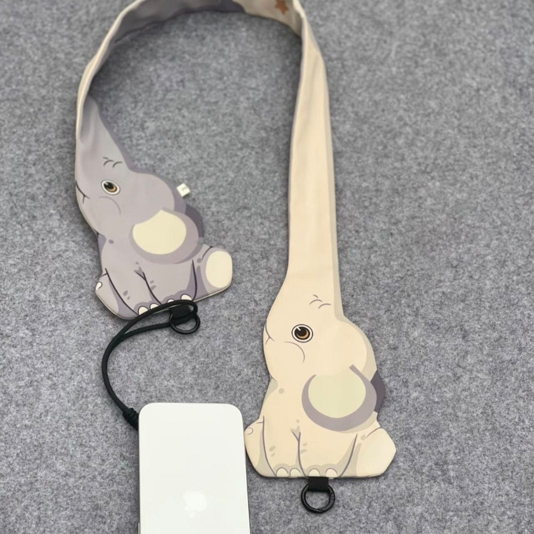 Dual Side Elephant Crossbody Phone Strap | NueShiny & PIPIZU