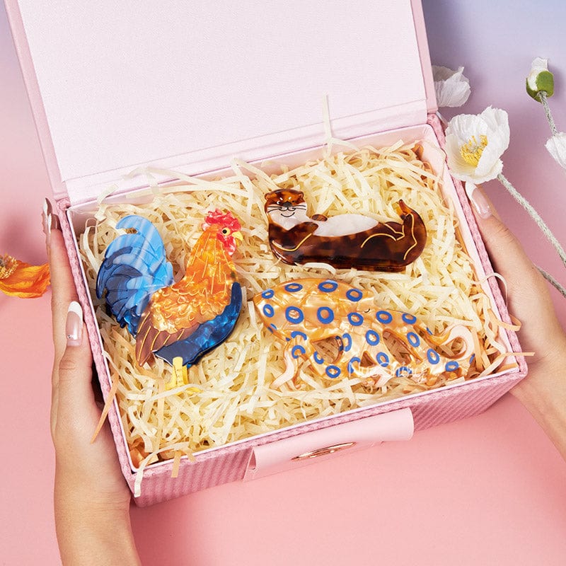 Hair Claws Unleashed: Sea, Land & Dawn 3 Pcs Gift Set | NueShiny