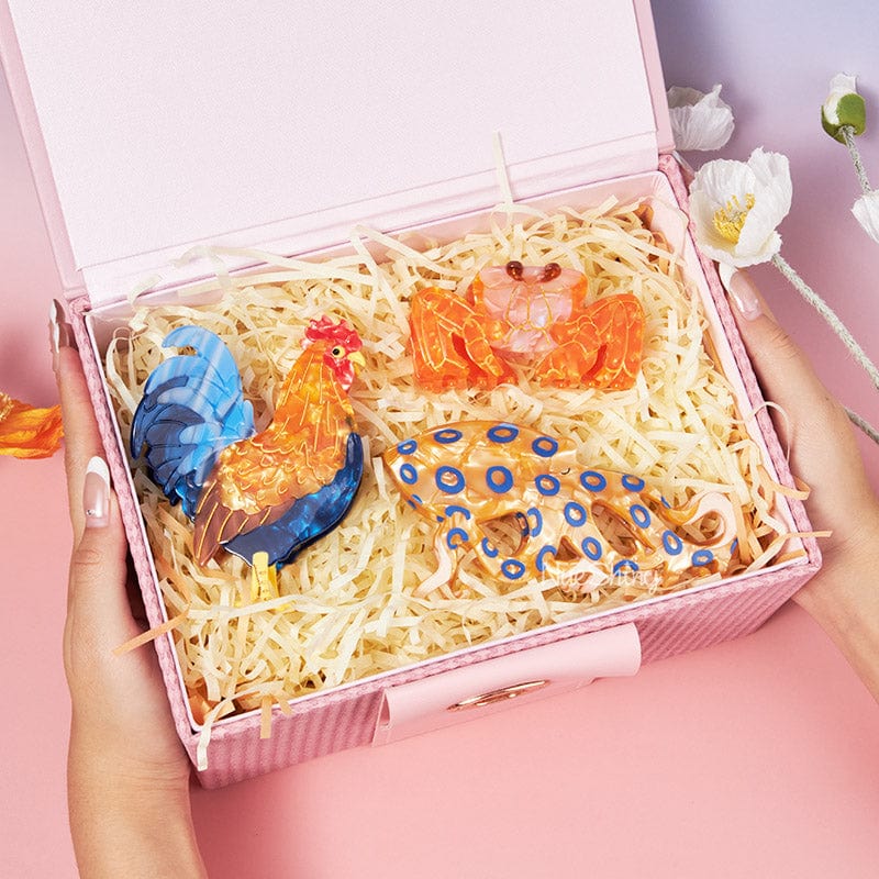 Claws at Dawn: Octo, Rooster & Crab 3 Pcs Gift Set | NueShiny