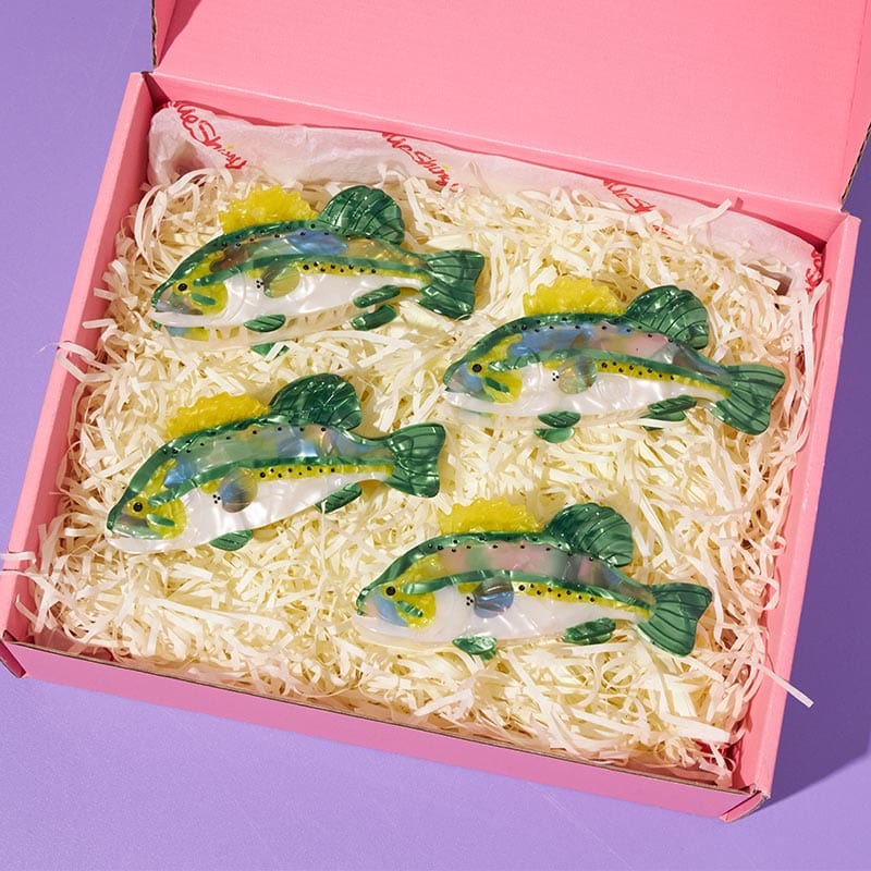 Jumbo Smallmouth Bass  Hair Claw Clips Set (4 Pcs) | NueShiny