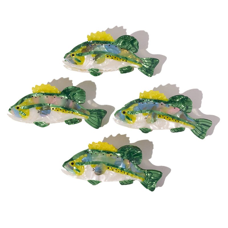 Jumbo Smallmouth Bass  Hair Claw Clips Set (4 Pcs) | NueShiny
