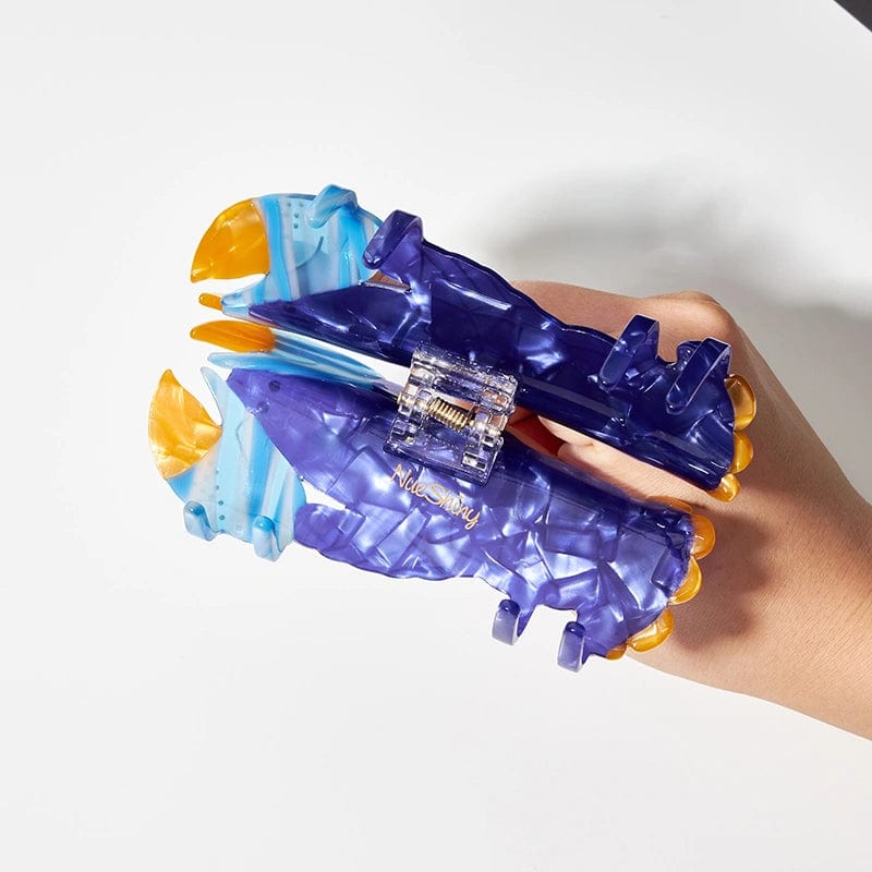 Jumbo France Blue Lobster Hair Claw丨NueShiny