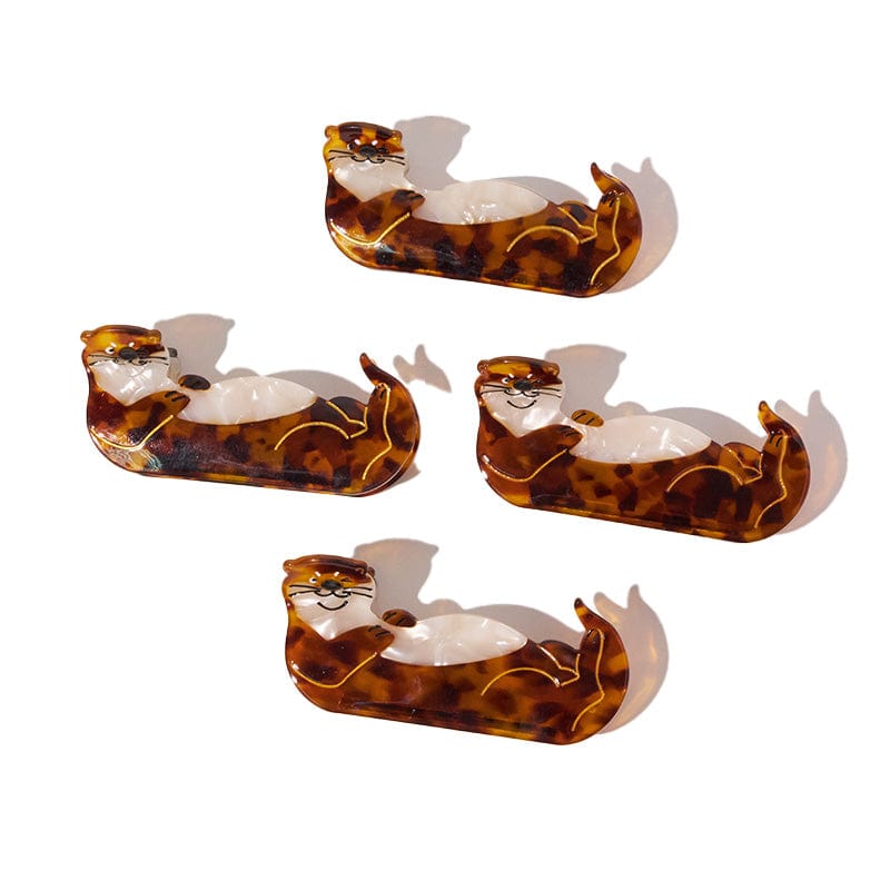 Medium Sea Otter Hair Claw Clips Set (4 Pcs) | NueShiny