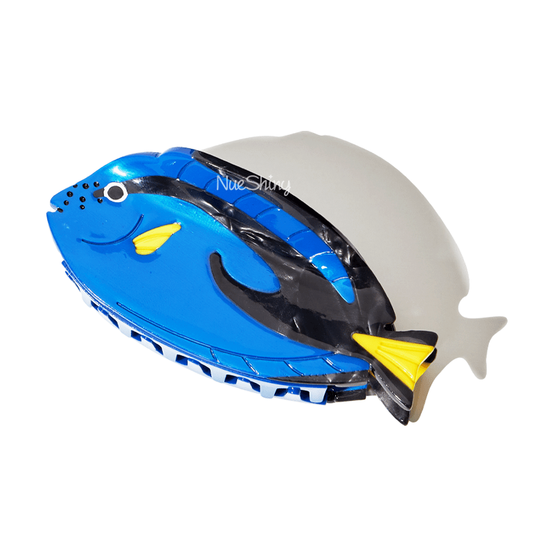 Medium Blue Tang Fish Hair Claw | NueShiny