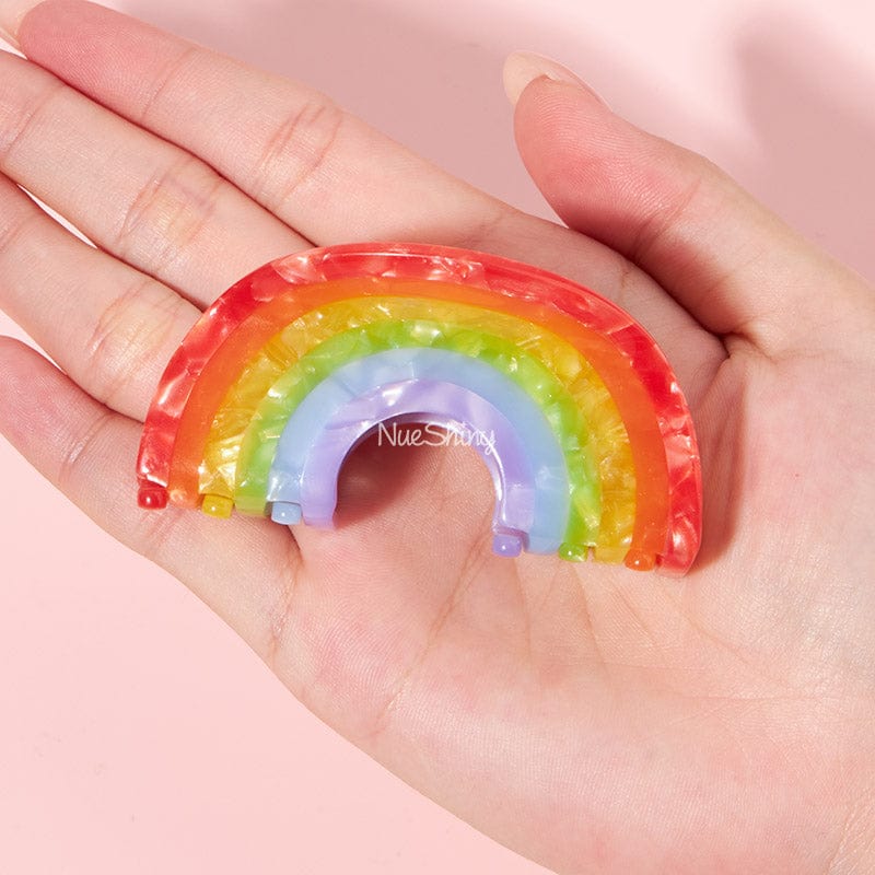 Large Rainbow Hair Claw Clips | Nueshiny