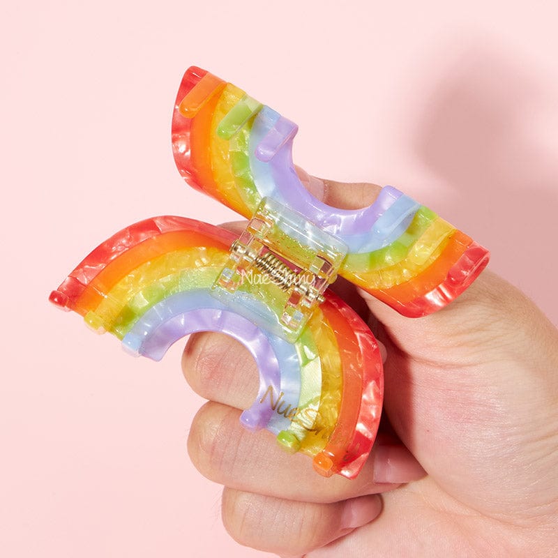Large Rainbow Hair Claw Clips | Nueshiny