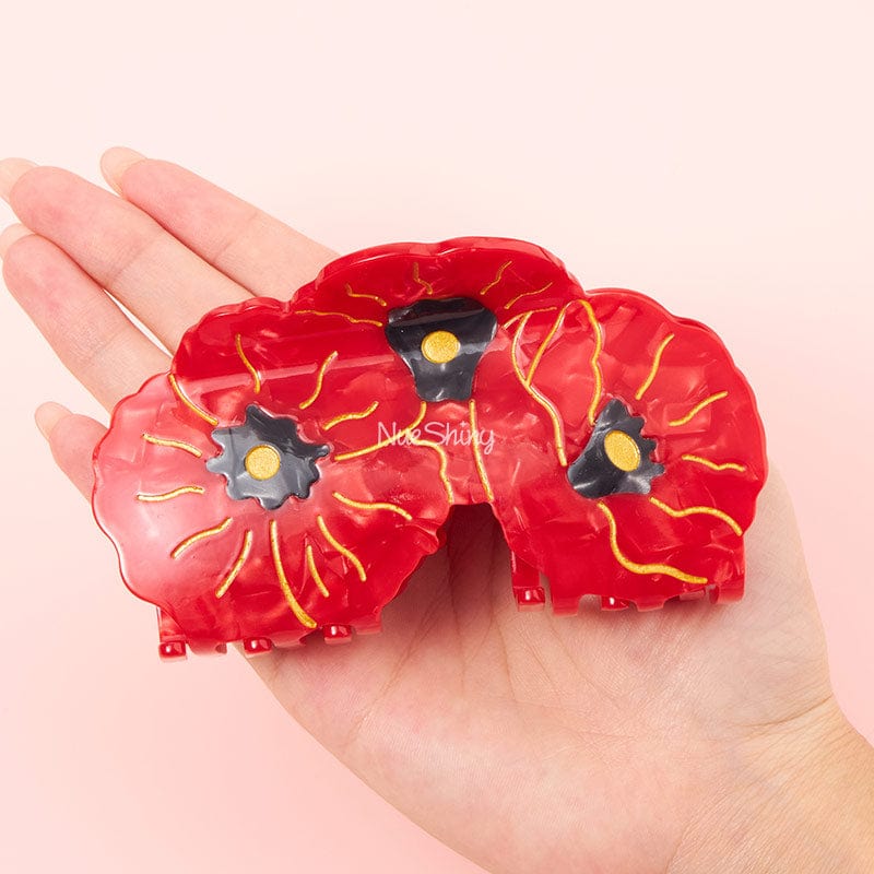 Large Poppies Hair Claw Clips| NueShiny