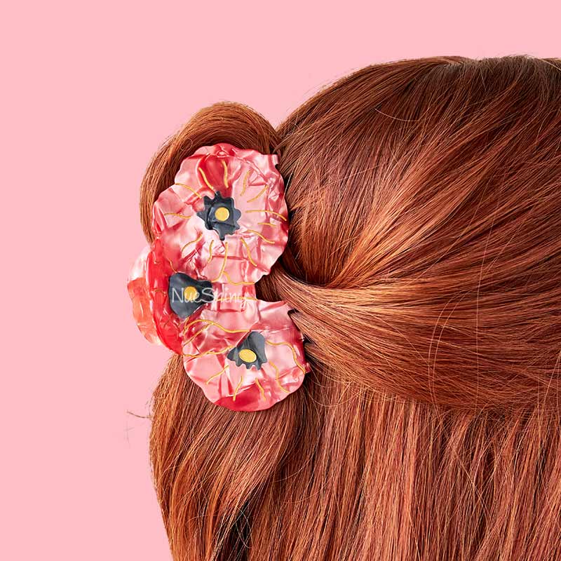 Large Poppies Hair Claw | NueShiny