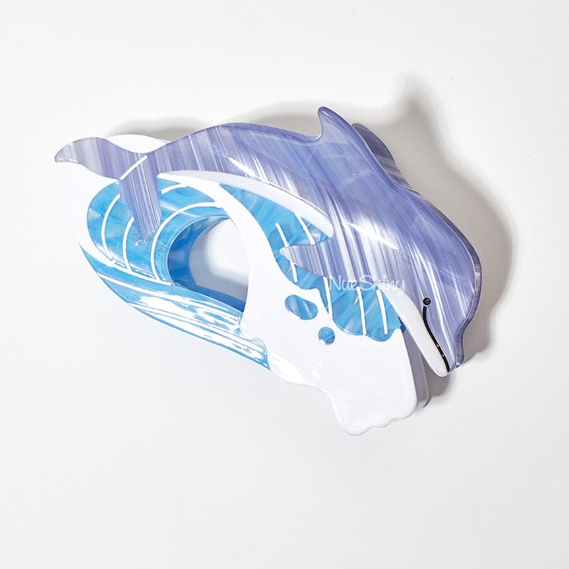 Jumbo Dolphin-Wave Hair Claw | Nueshiny