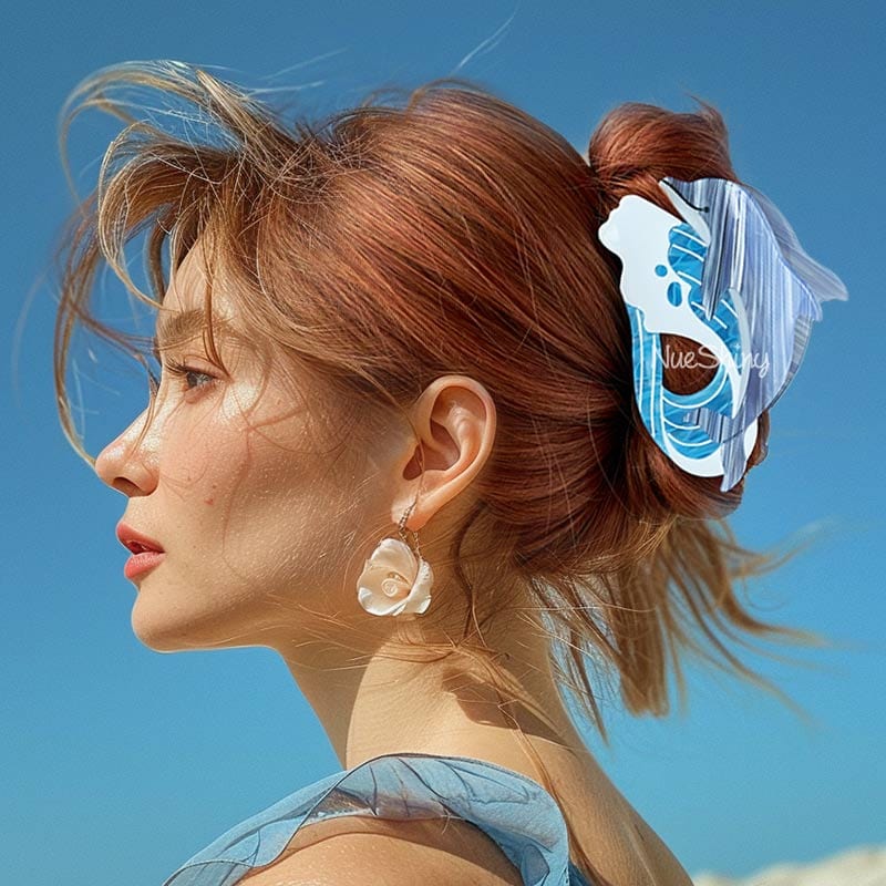Jumbo Dolphin-Wave Hair Claw | Nueshiny