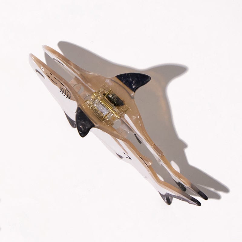 Jumbo Blacktip Reef Shark Hair Claw Clips | NueShiny