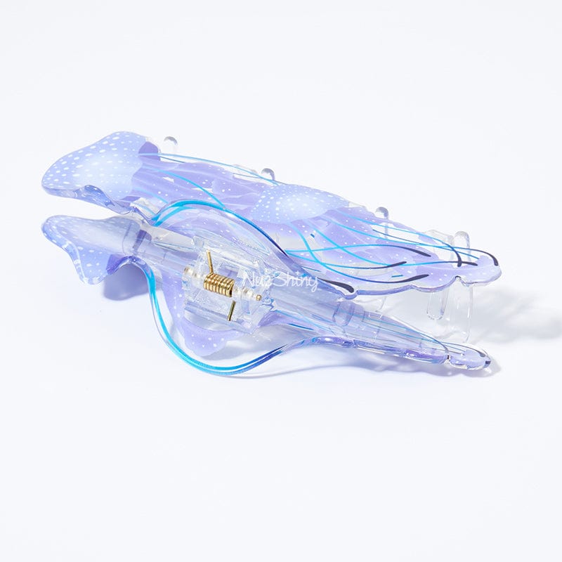 Jumbo Purple-Golden Jellyfish-Pacific Sea Nettle Hair Claw Clips  | NueShiny