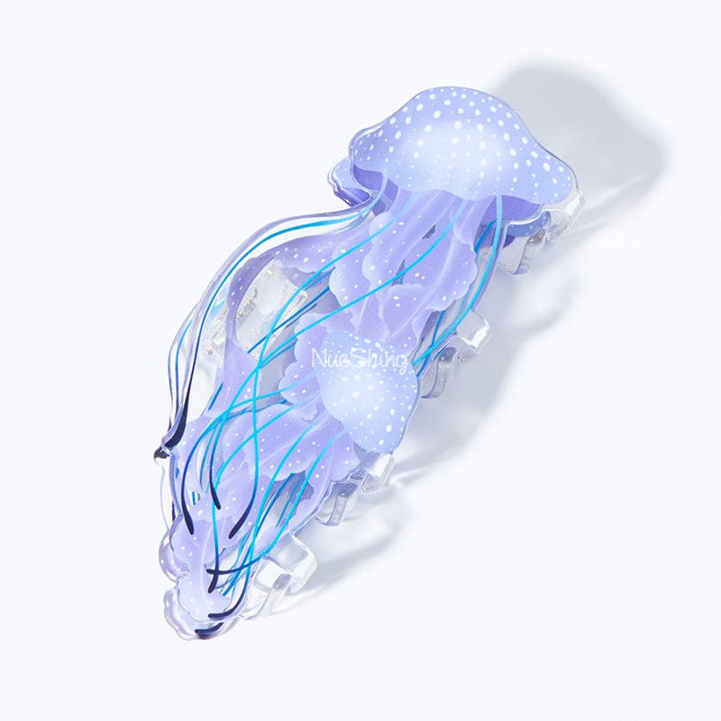 Jumbo Purple-Golden Jellyfish-Pacific Sea Nettle Hair Claw Clips  | NueShiny