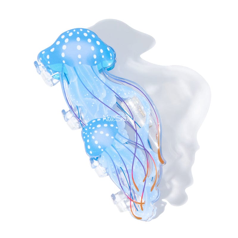 Jumbo Blue-Golden Jellyfish-Pacific Sea Nettle Hair Claw Clips | NueShiny