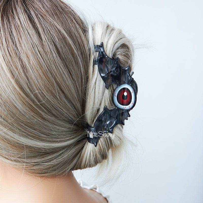 Jumbo Evil Eye Flying Bat Hair Claw Clips | NueShiny