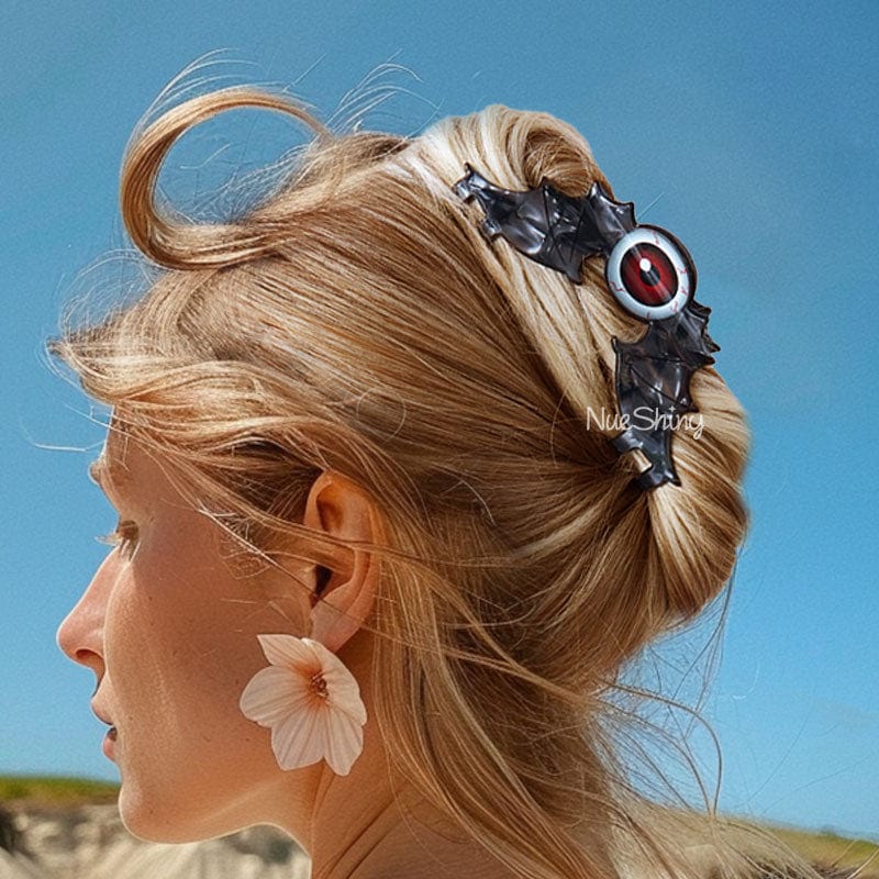 Jumbo Evil Eye Flying Bat Hair Claw Clips | NueShiny