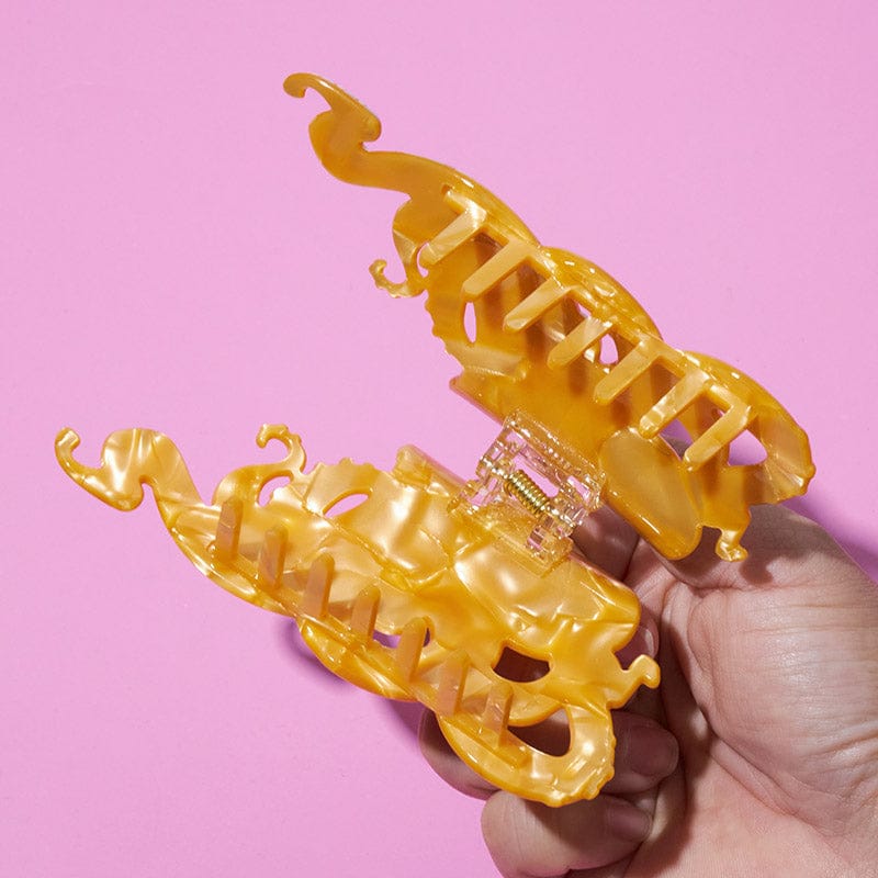 Orange Octopus Hair Claw Clips | NueShiny
