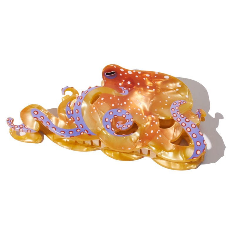 Orange Octopus Hair Claw Clips | NueShiny