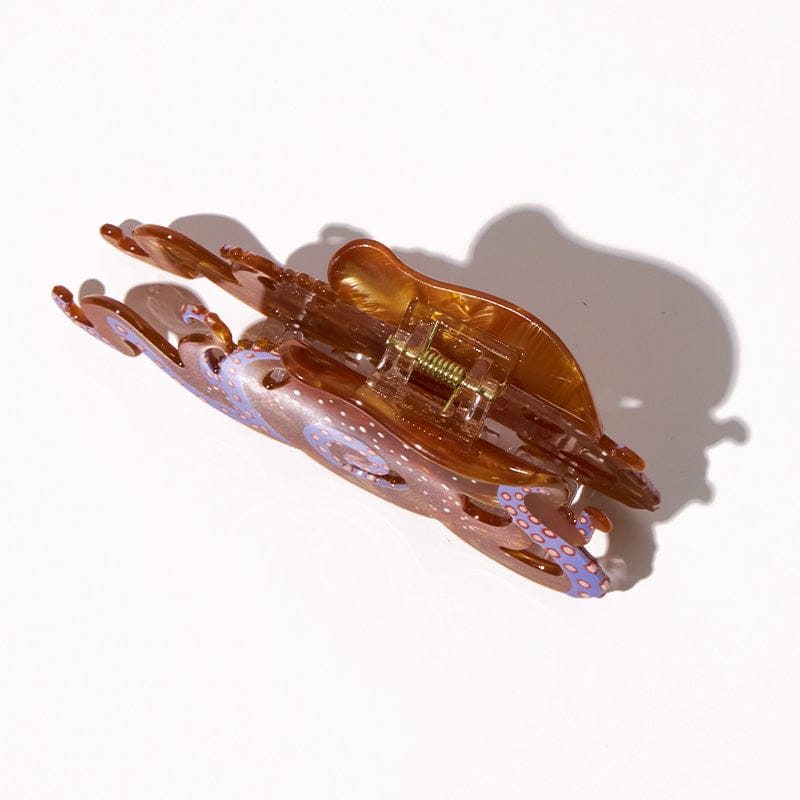 Jumbo Brown Octopus Hair Claw Clips | NueShiny