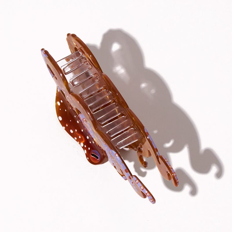 Jumbo Brown Octopus Hair Claw Clips | NueShiny