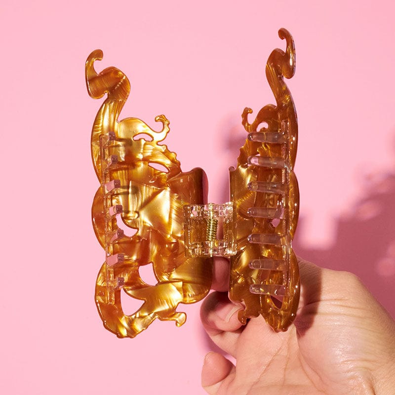 Jumbo Brown Octopus Hair Claw Clips | NueShiny
