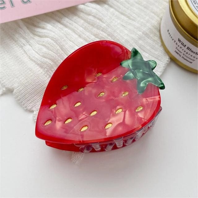 Medium Strawberry Summer Sweet Trend Hair Claw丨NueShiny