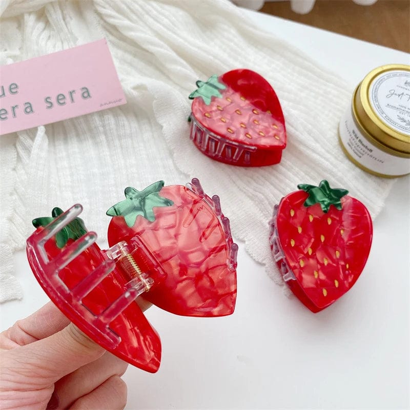 Medium Strawberry Summer Sweet Trend Hair Claw丨NueShiny