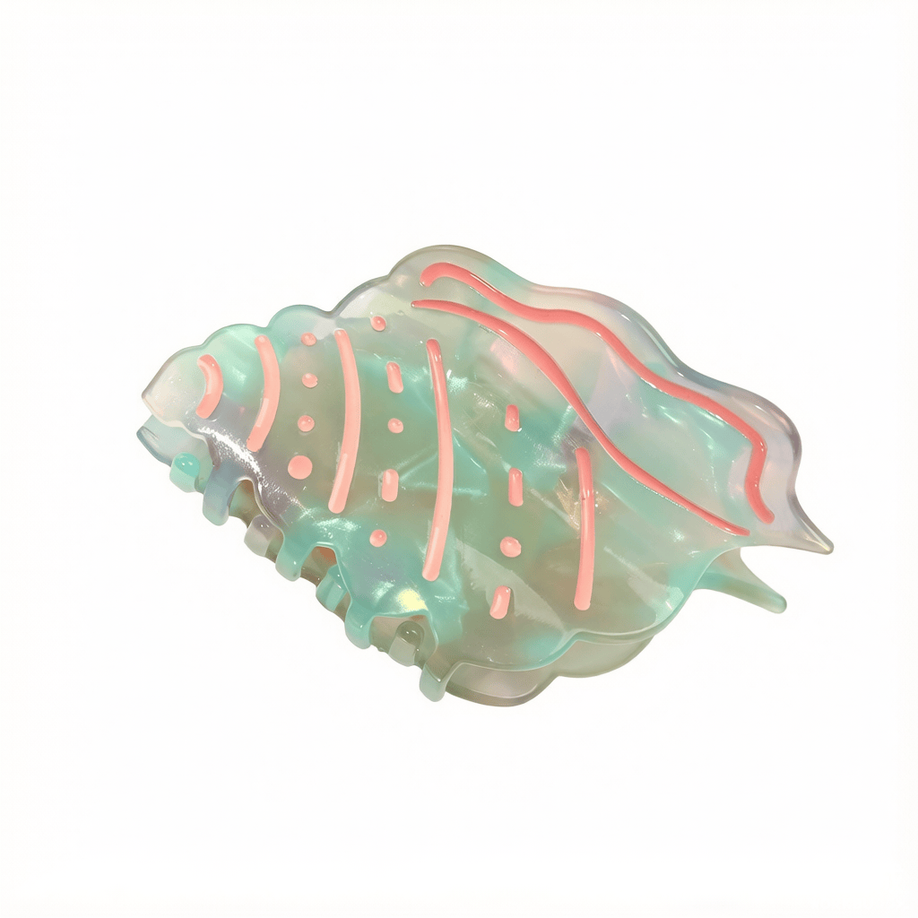 Ocean Conch Claw Clip – Seashell Spiral Hair Clip