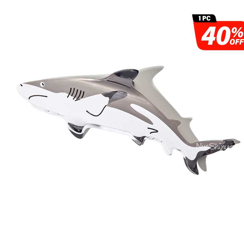 Jumbo Blacktip Reef Shark Hair Claw Clips | NueShiny