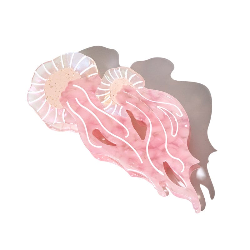 Large Mother And Child Jellyfish Pink Hair Claw | NueShiny