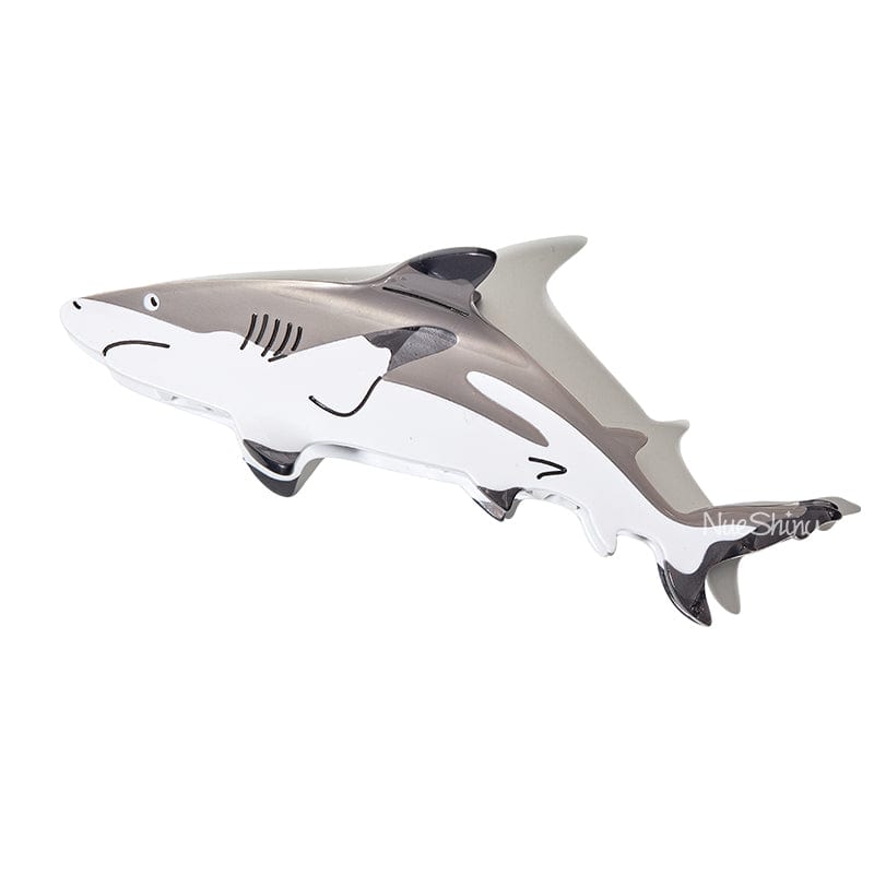 Jumbo Blacktip Reef Shark Hair Claw Clips | NueShiny