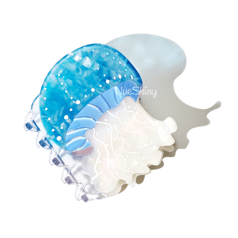 Medium Blue Jellyfish Hair Claw Clips | NueShiny