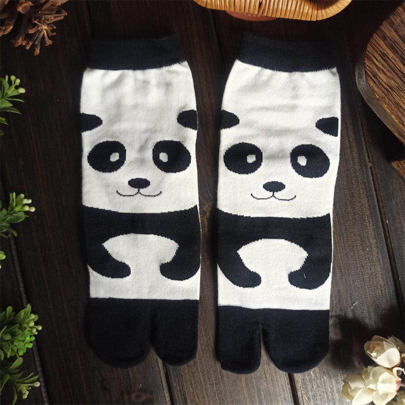 One Pair Of  Panda Two-Toe Grip Socks | NueShiny