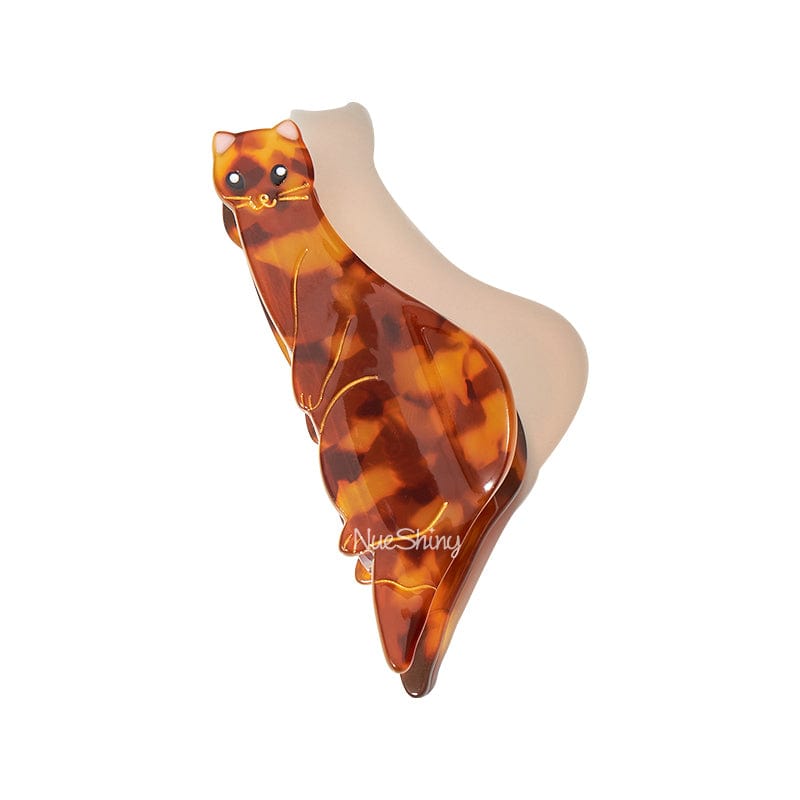 Medium Tortoiseshell Mink Hair Claw Clips | NueShiny