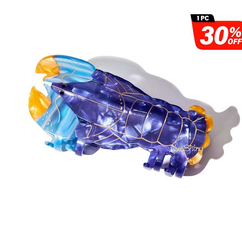 Jumbo France Blue Lobster Hair Claw Clips丨NueShiny