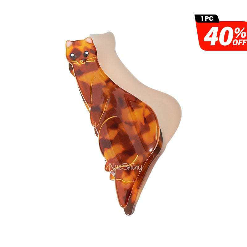 Medium Tortoiseshell Mink Hair Claw Clips | NueShiny