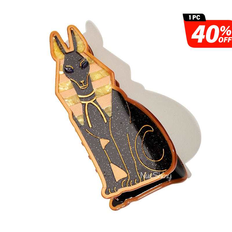 Jumbo Anubis the Black Dog Hair Claw Clips | NueShiny