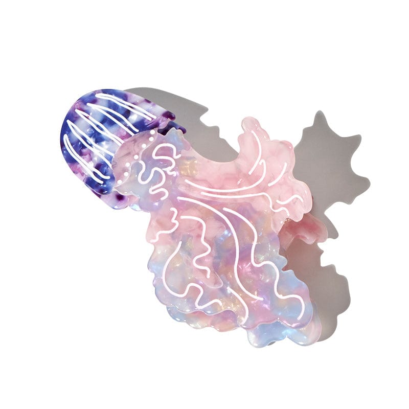 Large Skirt Jellyfish Pink Hair Claw | NueShiny