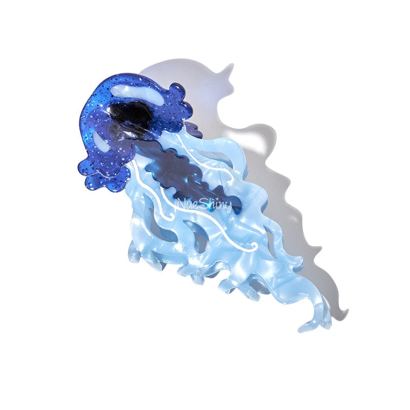 Jumbo Blue Jellyfish Hair Claw Clips丨NueShiny