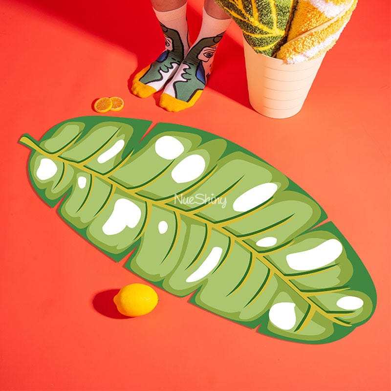 Comics Leaf Shape Front Door Mat丨NueShiny- Free Shipping