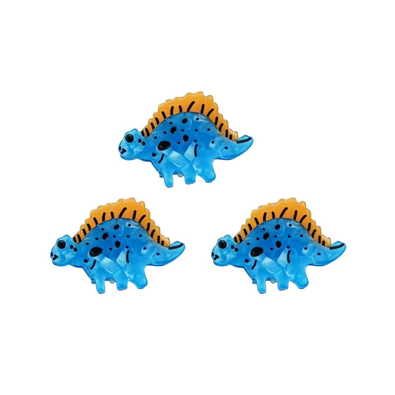 Mini 3Pcs Blue Dinosaur Side Clip | Nueshiny
